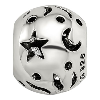 Sterling Silver Sun Moon Stars Bead – view 4