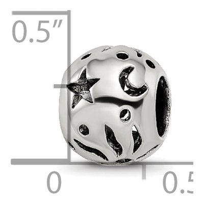 Sterling Silver Sun Moon Stars Bead – view 5