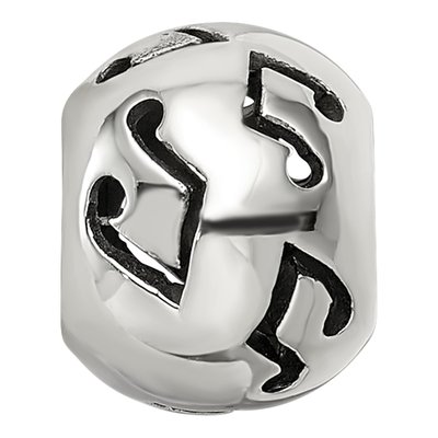 Sterling Silver Music Note Cutout Bead – view 4