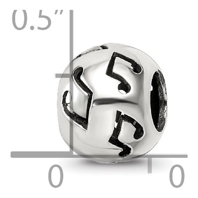 Sterling Silver Music Note Cutout Bead – view 5