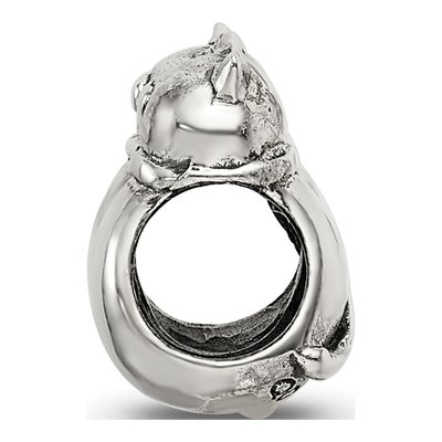 Sterling Silver Twin Cats Bead – view 3