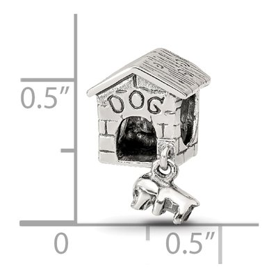 Sterling Silver Dog House Dangle Bead – view 6