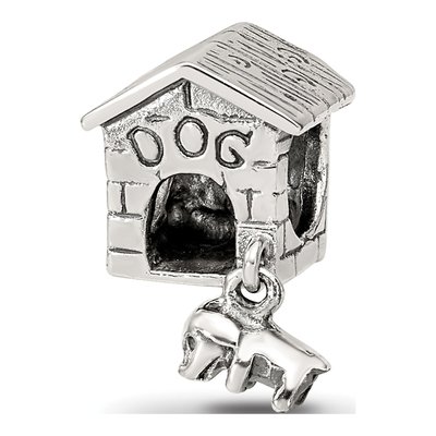 Sterling Silver Dog House Dangle Bead