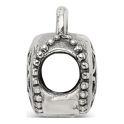 Sterling Silver Filigree Padlock Bead – view 3