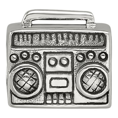 Sterling Silver Boombox Bead – view 5