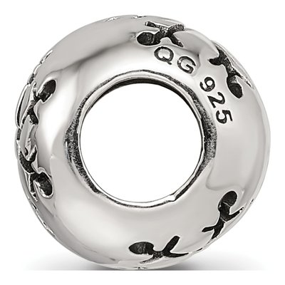 Sterling Silver Cutout Snowflake Bead – view 3
