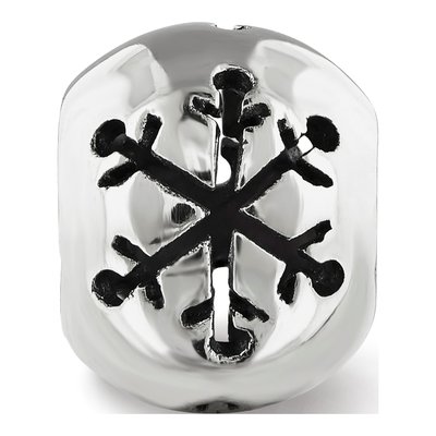 Sterling Silver Cutout Snowflake Bead – view 4