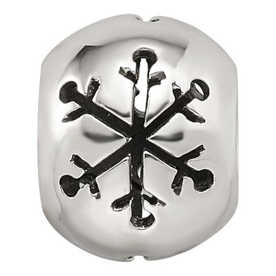 Sterling Silver Cutout Snowflake Bead – view 5
