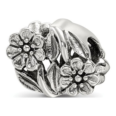 Sterling Silver Flowers Bead