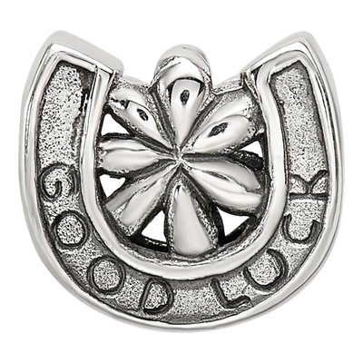 Sterling Silver Horseshoe Good Luck Bead – view 5
