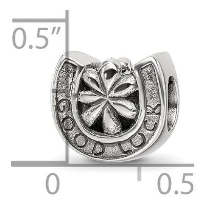 Sterling Silver Horseshoe Good Luck Bead – view 6