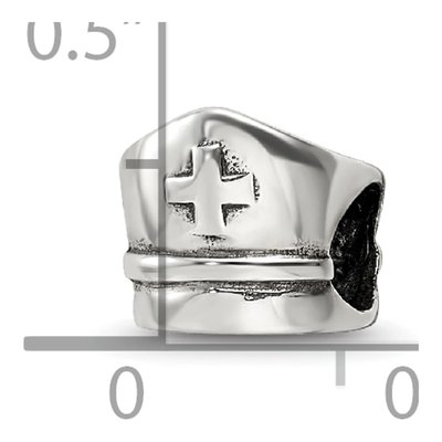 Sterling Silver Nurse Hat Bead – view 6