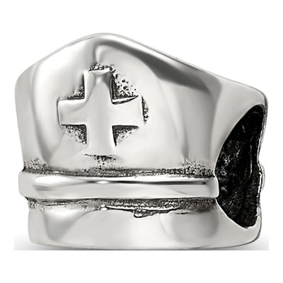 Sterling Silver Nurse Hat Bead