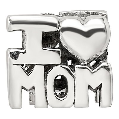 Sterling Silver I Heart MOM Bead – view 4