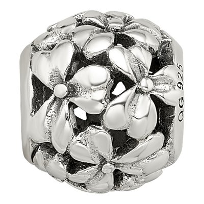 Sterling Silver Filigree Flower Bead – view 4