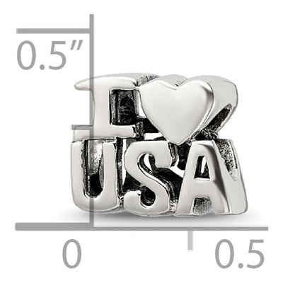 Sterling Silver I Heart Bead – view 6