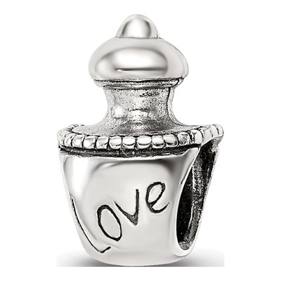 Sterling Silver Love Perfume Bottle Bead