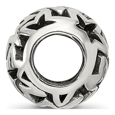 Sterling Silver Cutout Stars Bead – view 3