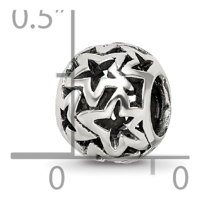 Sterling Silver Cutout Stars Bead – view 6