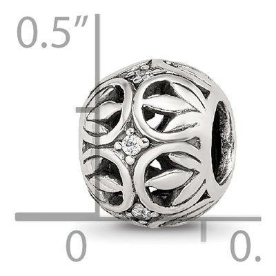 Sterling Silver CZ Filigree Bead – view 6