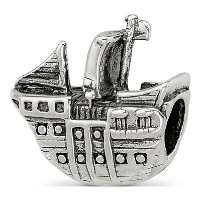 Sterling Silver Pirate Ship Bead – view 5