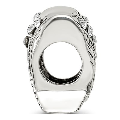 Sterling Silver Crystal Wings Bead – view 3