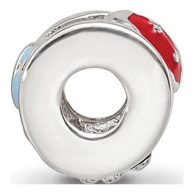 Sterling Silver Crystal Ladybug Bead – view 3
