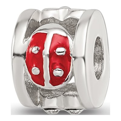 Sterling Silver Crystal Ladybug Bead – view 5