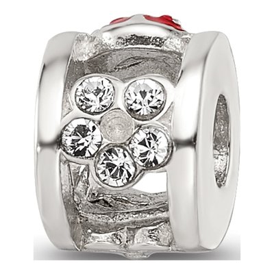 Sterling Silver Crystal Ladybug Bead – view 6
