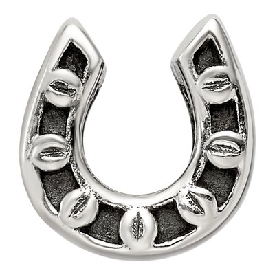 Sterling Silver Horseshoe Bead – view 4