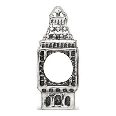 Sterling Silver Big Ben Clock Bead – view 3