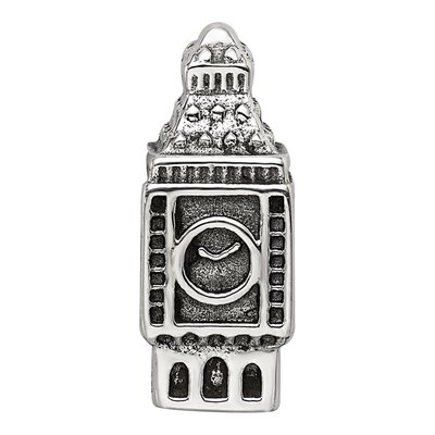 Sterling Silver Big Ben Clock Bead – view 5