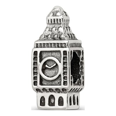 Sterling Silver Big Ben Clock Bead