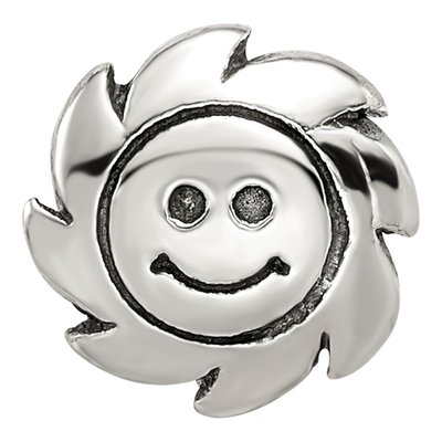 Sterling Silver Smiling Sun Bead – view 6