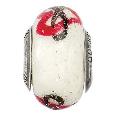 Sterling Silver Heart Infinity Murano Glass Bead – view 4