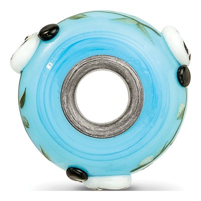 Sterling Silver Hand-Painted Panda Glass Bead – view 3
