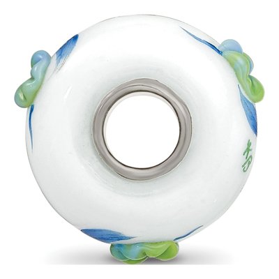 Sterling Silver Hand-Painted Snails Grapes Bead – view 3