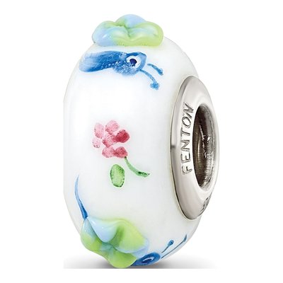 Sterling Silver Hand-Painted Snails Grapes Bead – view 6