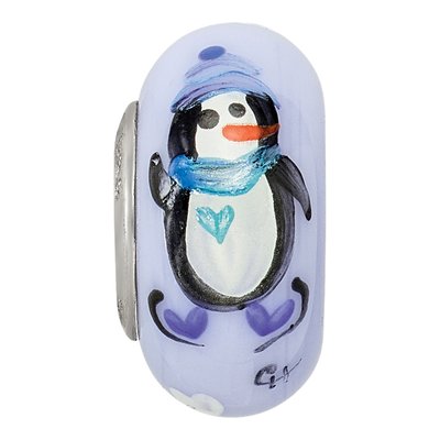 Sterling Silver Fenton Glass Penguin Bead – view 5