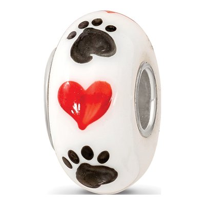Sterling Silver Fenton Glass Muttley Dog Bead – view 6