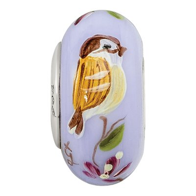 Sterling Silver Fenton Glass Sparrow Bead – view 5