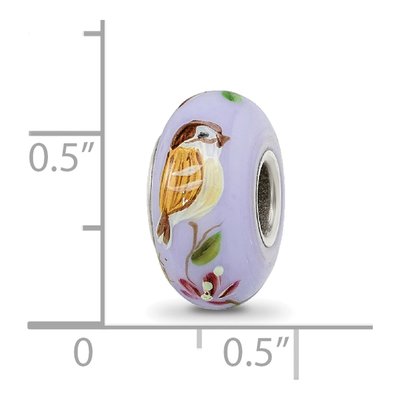 Sterling Silver Fenton Glass Sparrow Bead – view 7