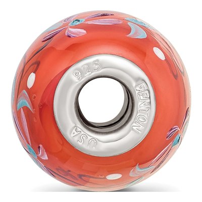 Sterling Silver Fenton Glass Bead – view 3