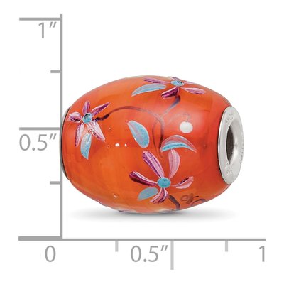 Sterling Silver Fenton Glass Bead – view 7