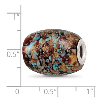 Sterling Silver Fenton Glass Bead – view 7