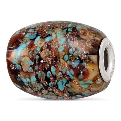 Sterling Silver Fenton Glass Bead