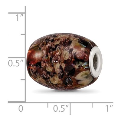 Sterling Silver Multi-Color Glitter Cat Glass Bead – view 7