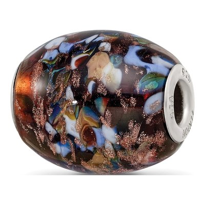 Sterling Silver Fenton Glass Country Girl Bead