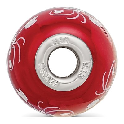 Sterling Silver Fenton Glass Bead – view 3