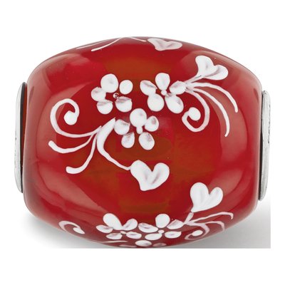 Sterling Silver Fenton Glass Bead – view 5